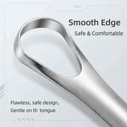 Tongue Scraper–Remove Tongue Coating, Bad Breath&Oral Odor,Fresh Breath Instantly, Reusable, Before/After Effect